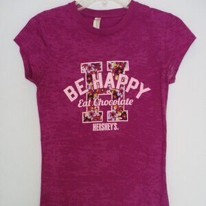 Junior Sportswear Hershey T Shirt Cap Sleeve Large